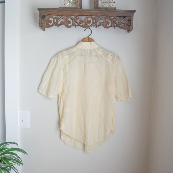 Burning Torch SILK Embroidered Top - Picture 4 of 9